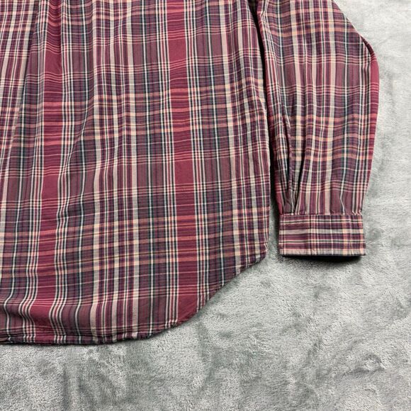 Ralph Lauren Long Sleeve Plaid Shirt Mens XXL Red Casual‎ Button Down Oxford - Picture 8 of 14